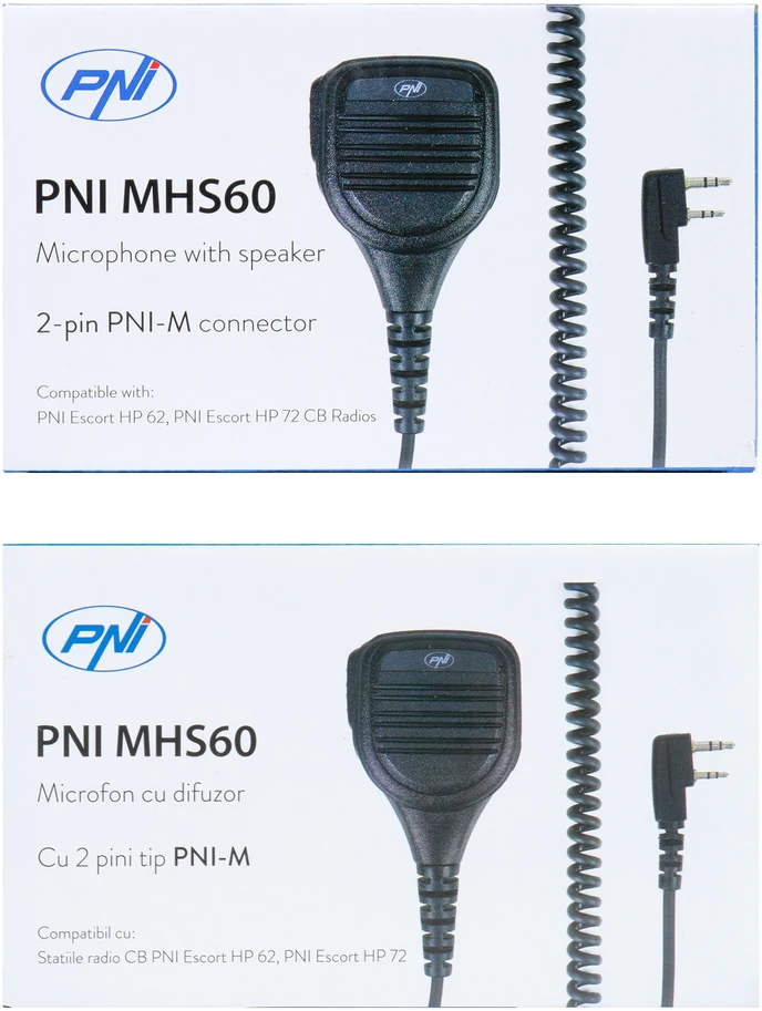 Mikrofonas su PNI MHS60 garsiakalbiu, 2 kontaktų, PNI-M tipo
