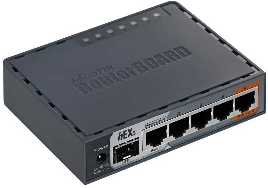 Šakotuvas „MikroTik“ laidinio Ethernet maršrutizatorius RB760iGS, hEX S, dviejų branduolių 880MHz procesorius, 256 MB RAM, 16 MB („MicroSD“), 5xGigabit LAN, 1xSFP, USB, IPsec aparatinės įrangos šifravimo palaikymas ir „The Dude“ serverio paketas, PCB temperatūros ir įtampos monitorius, „Beeper“, „RouterOS L4“ | MikroTik | Ethernet maršrutizatorius hEX S | RB760iGS | Nėra „Wi-Fi“ | 10/100/1000 Mbit/s | Ethernet LAN (RJ-45) jungtys 5 | Mesh palaikymas: Ne | MU-MiMO: Ne | Nėra mobiliojo plačiajuosčio ryšio | Antenos tipas: Ne | 1 | 12 mėn.