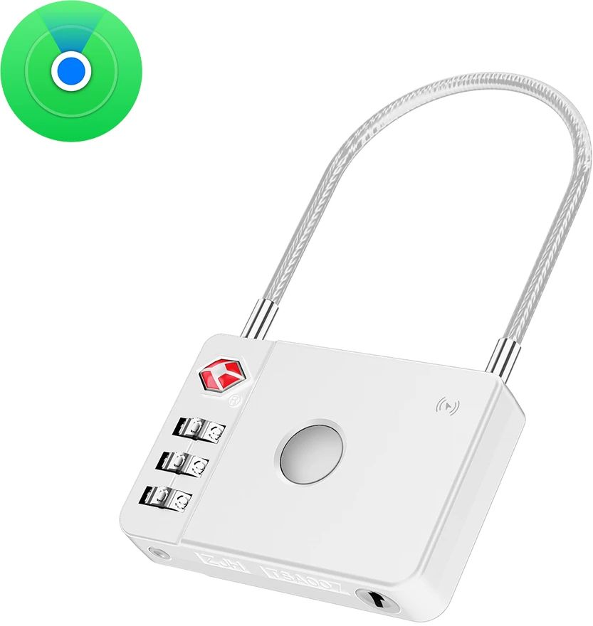 MiLi GPS Bluetooth MiLock sekiklis HD-P16-L (tik Apple) bagažo užraktas baltas