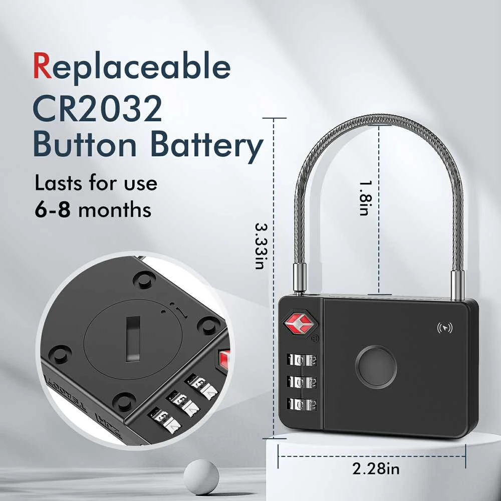 MiLi GPS Bluetooth MiLock Tracker HD-P16-L (tik Apple) bagažo užraktas juodos spalvos