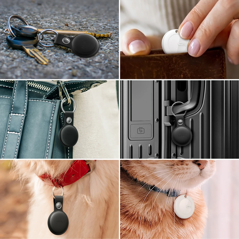 MiLi GPS Bluetooth MiTag sekiklis HD-P16 (tik) + raktų pakabukas juodas