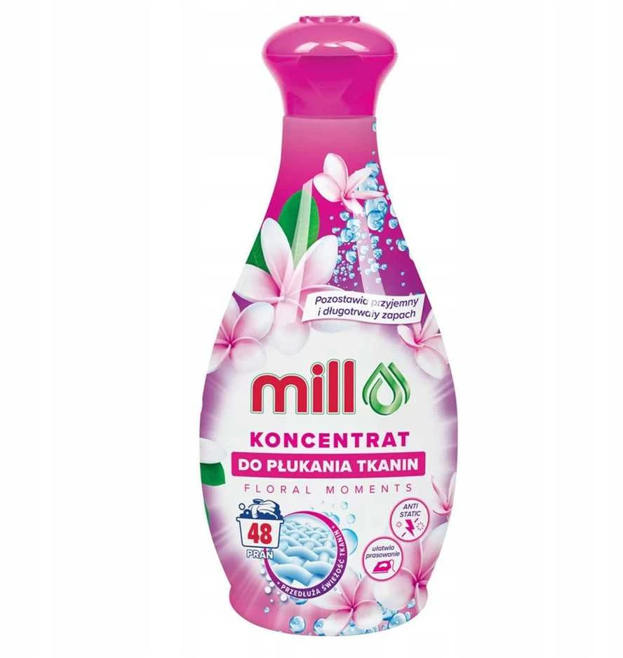 Madonis MILL Audinių minkštiklio koncentratas FLORAL MOMENTS 1,3 l, 48 skalavimai