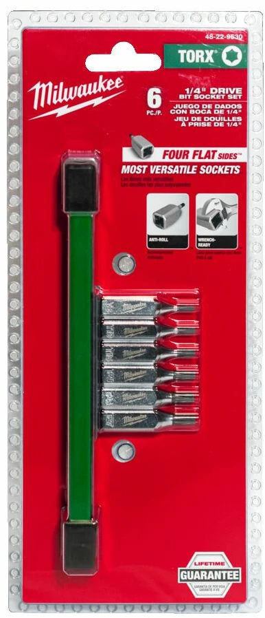 Mbg Piotr Kizlinski MILWAUKEE TORX antgalių rinkinys, 6 vnt., 1/4″