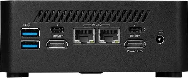 Mini desktop MSI Cubi NUC 1MG-244BEU barebone Core 3 / 8GB / 512GB SSD / Wi-Fi 6E + BT / 2×2.5Gbps / Windows 11 Home (juodas)