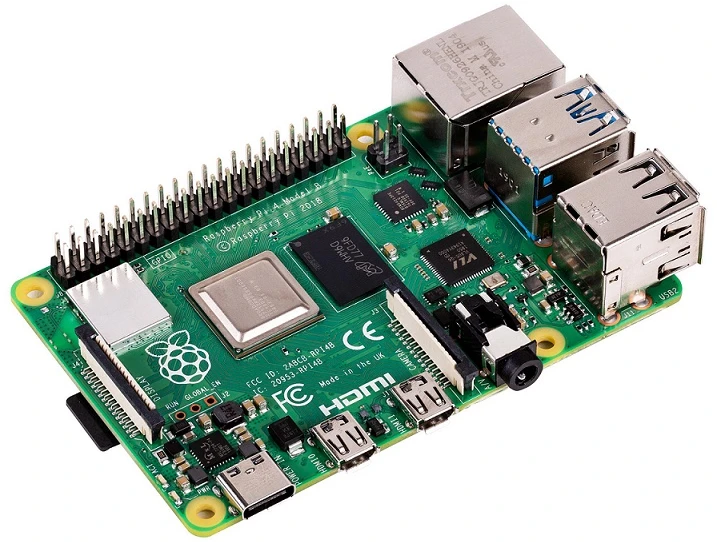 „Raspberry Pi 4“ modelis B, 4 GB RAM, USB C, „Dual Micro HDMI“, „Gigabit Ethernet“ RPI-4MODB4G