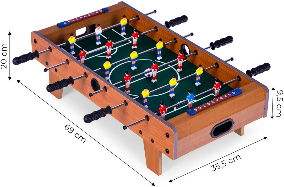 Mini stalo futbolas 70×35 cm medinis stalo futbolas, ECOTOYS