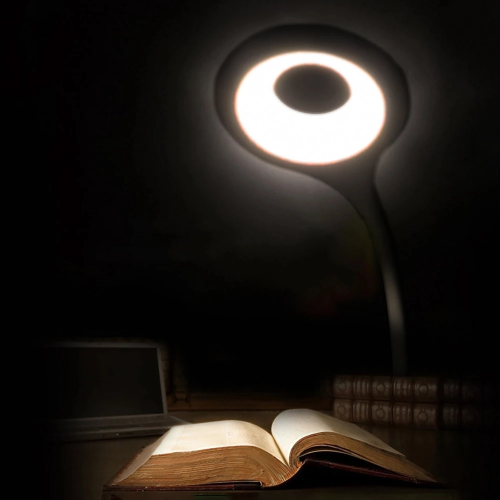 Mini Wozinsky belaidė LED skaitymo lempa su segtuku + USB-C laidas – Juodas