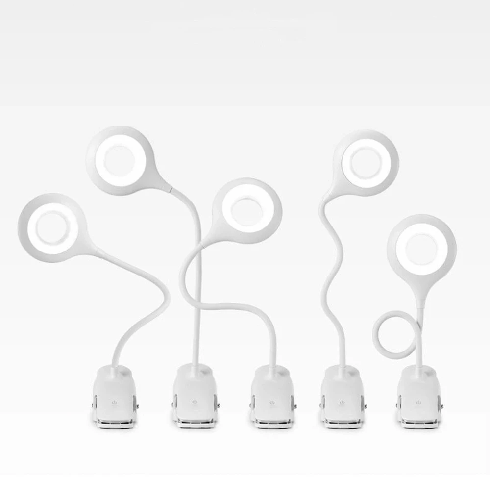 „Mini Wozinsky“ belaidė LED skaitymo lempa su segtuku + USB-C laidu – „Baltas“
