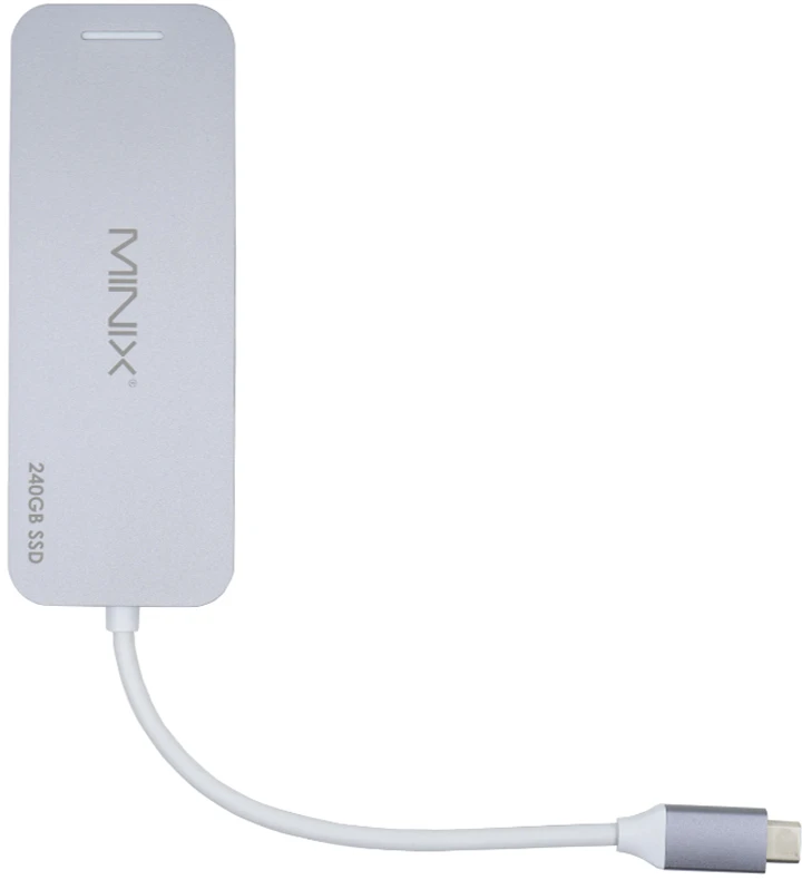 Minix NEO-S2GR USB-C mini jungties adapteris su 240 GB kietuoju disku (SSD), HDMI, USB Type-C, 2 x USB3.0
