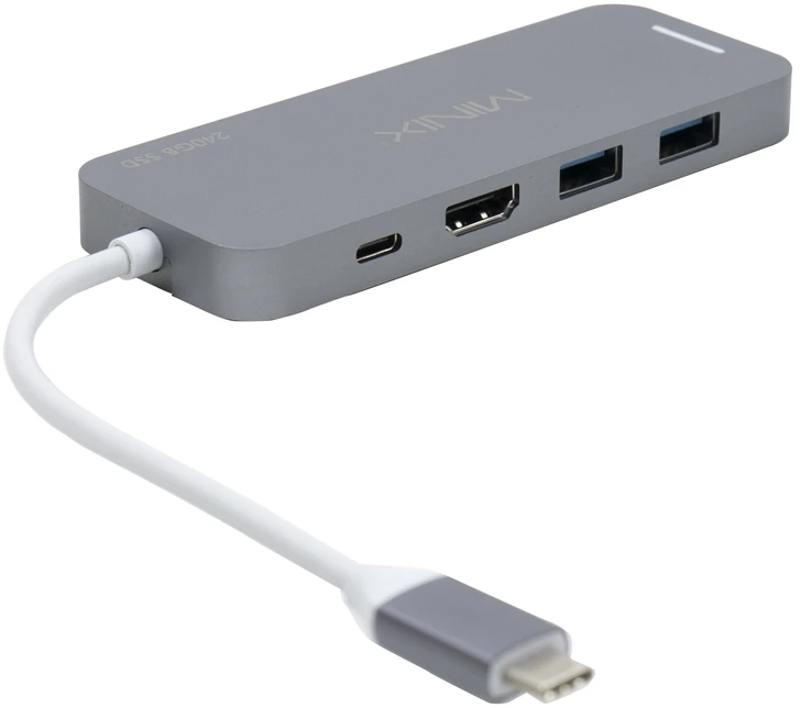 Minix NEO-S2GR USB-C mini jungties adapteris su 240 GB kietuoju disku (SSD), HDMI, USB Type-C, 2 x USB3.0