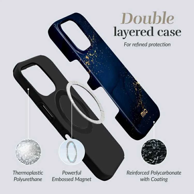 Dėklas MIO Midnight Sparkle Magsafe Case Compatible for iPhone 17 Pro