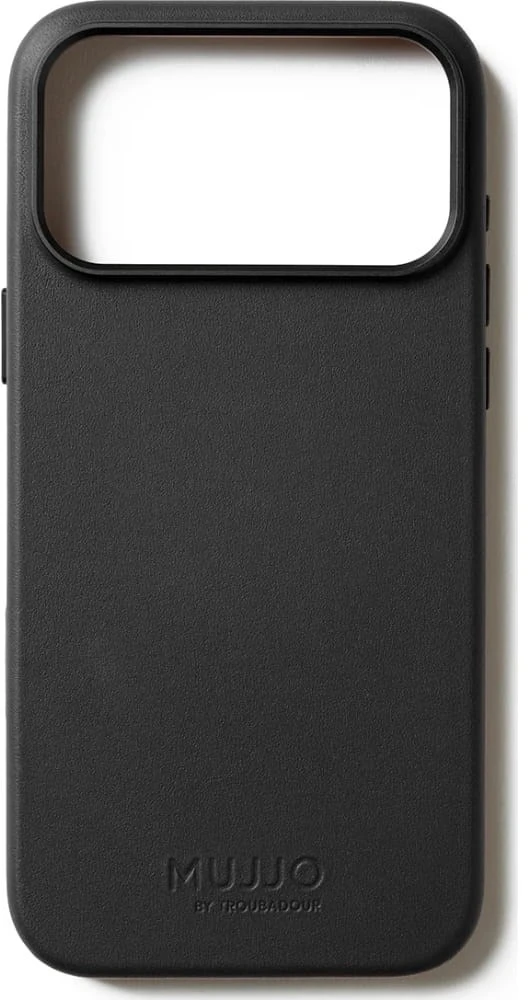 Mujjo Odinis dėklas - etui skórzane do iPhone 17 Pro Max kompatybilne su MagSafe (juodas)