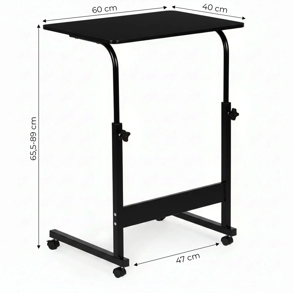 Mobile laptop table – side desk for armchair, juodas, ModernHome