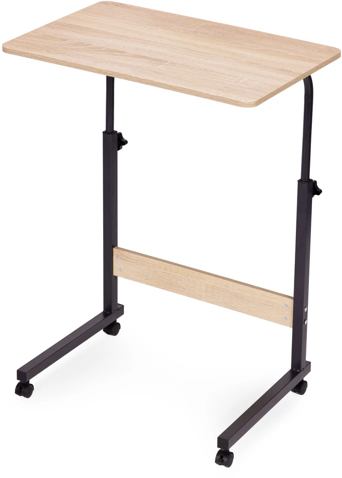 Mobile laptop table – side desk for armchair in light oak color, ModernHomedąb ModernHome