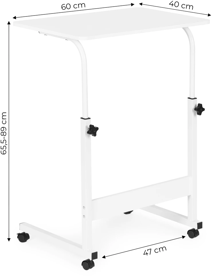Mobile laptop table – side desk for armchair and sofa in baltos spalvos, ModernHome