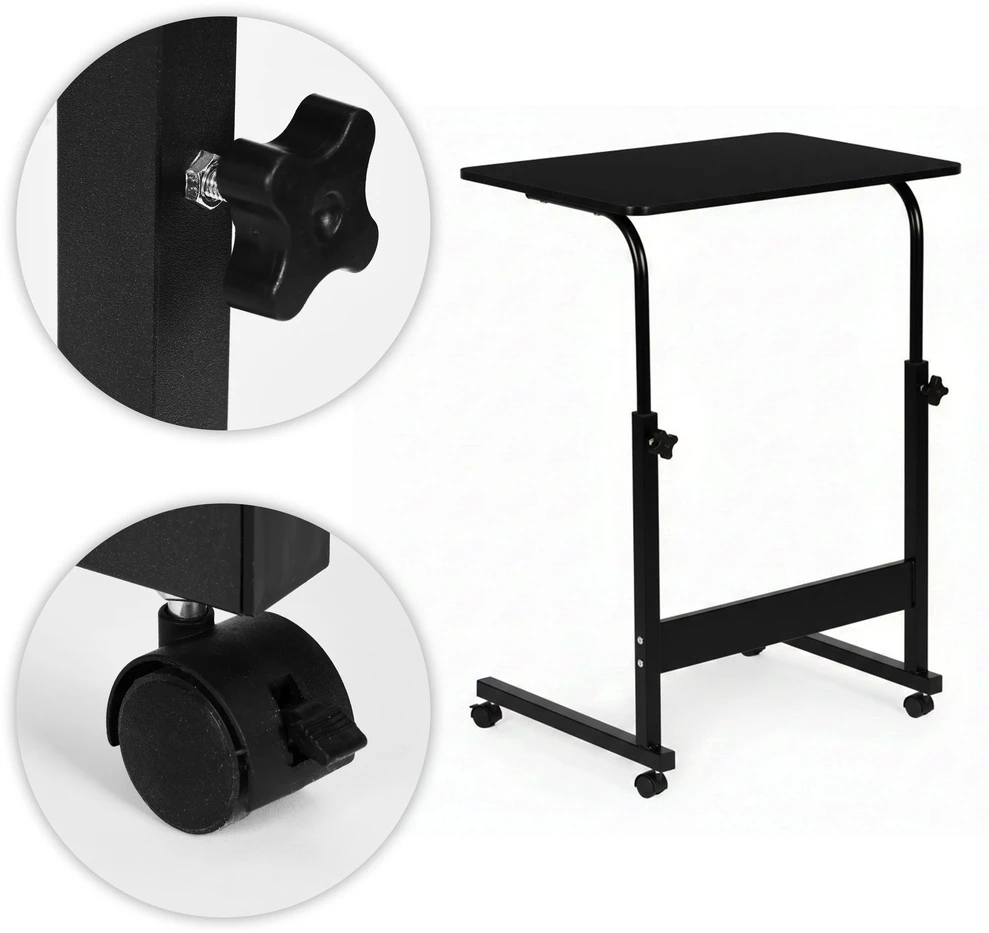 Mobile laptop table – side desk for armchair, juodas, ModernHome