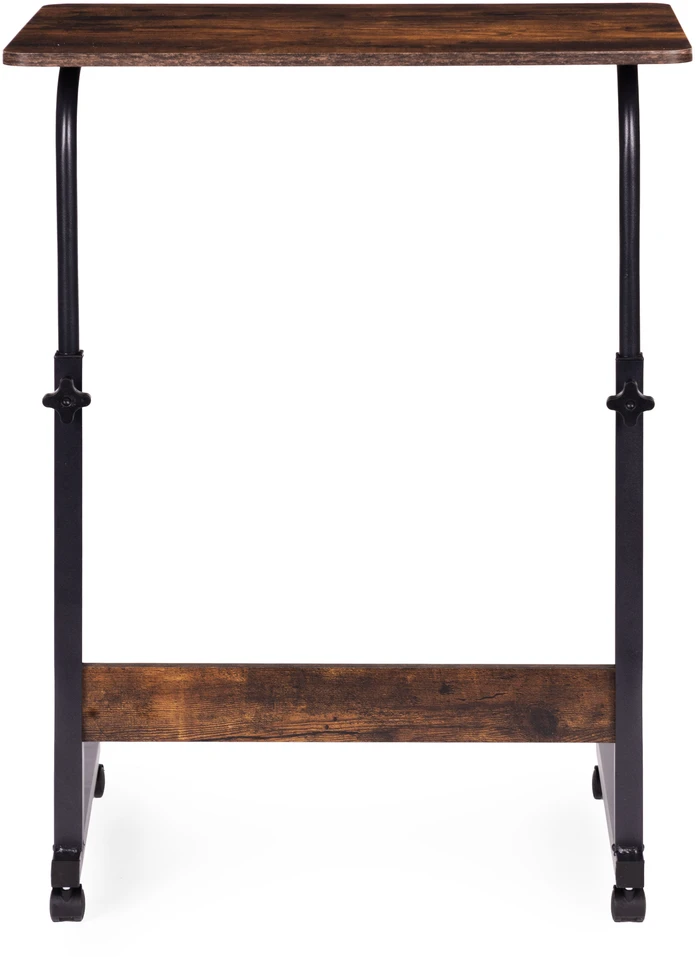 Mobile laptop table – side desk for armchair in aged walnut finish, ModernHome