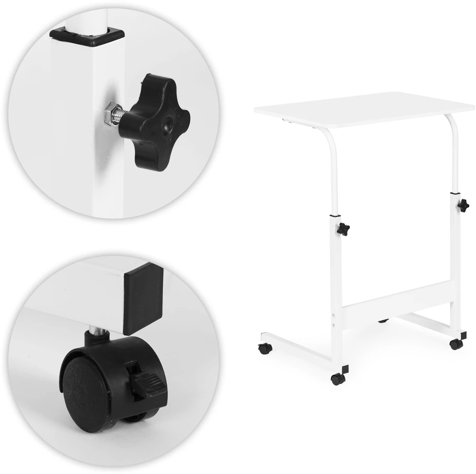 Mobile laptop table – side desk for armchair and sofa in baltos spalvos, ModernHome