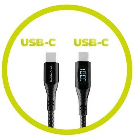 Mobile Origin 100W Ekrano USB-C į USB-C laidas 1,5m CB2