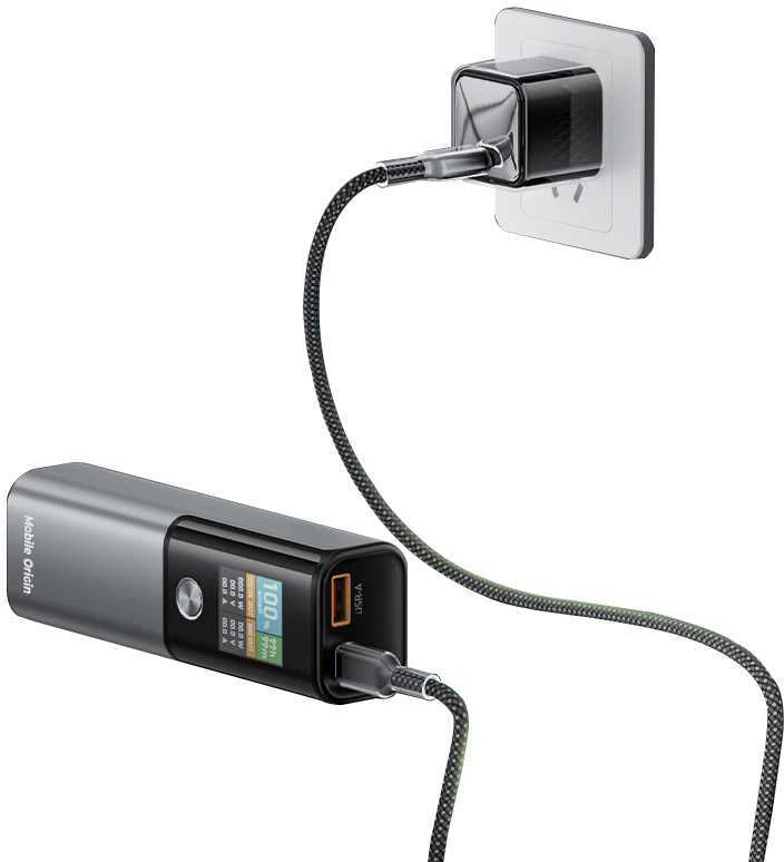 Mobile Origin 100 W PD 14 000 mAh išorinis akumuliatorius su ekranu PB12 - USB-C + USB-A