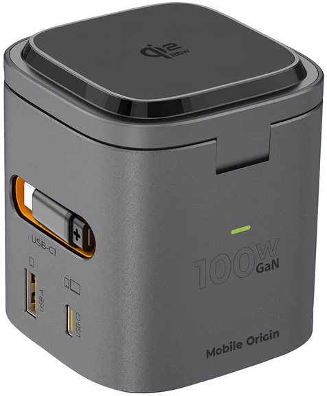 „Mobile Origin“ 100 W Qi2 25 W sulankstomas įkroviklis PW37, suderinamas su „MagSafe“