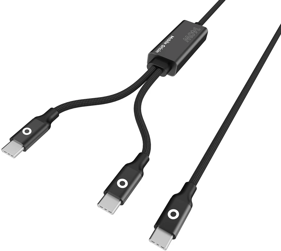 „Mobile Origin“ 140 W dvigubo įkrovimo USB-C laidas 1,2 m CB10