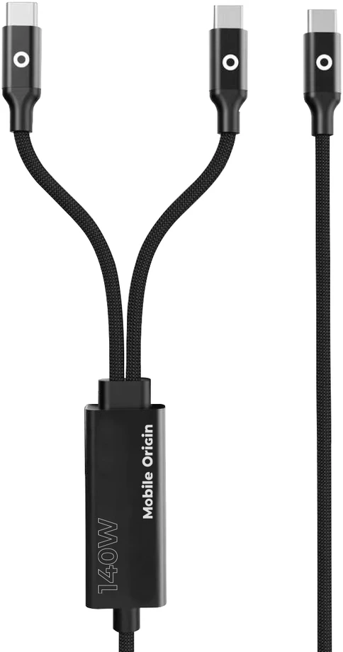 „Mobile Origin“ 140 W dvigubo įkrovimo USB-C laidas 1,2 m CB10