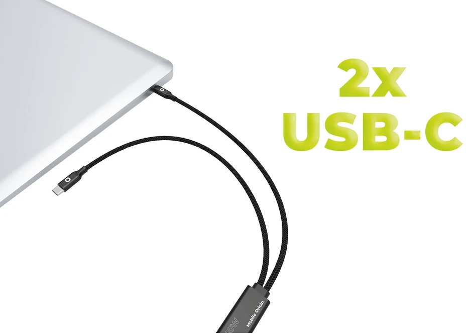 „Mobile Origin“ 140 W dvigubo įkrovimo USB-C laidas 1,2 m CB10