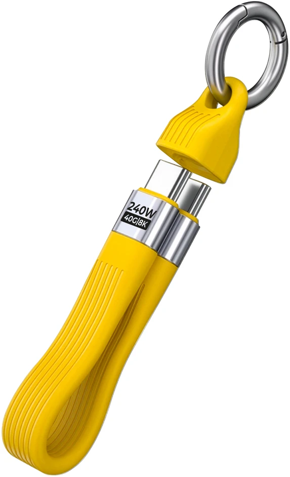 Mobile Origin 240W 40Gbps 8K USB-C Keychain Cable CB17 Geltona