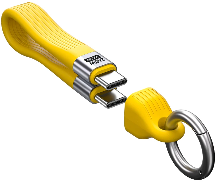 Mobile Origin 240W 40Gbps 8K USB-C Keychain Cable CB17 Geltona
