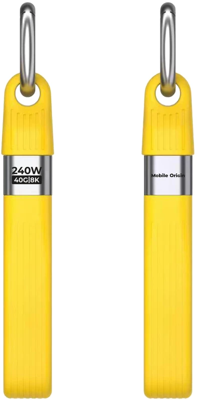 Mobile Origin 240W 40Gbps 8K USB-C Keychain Cable CB17 Geltona