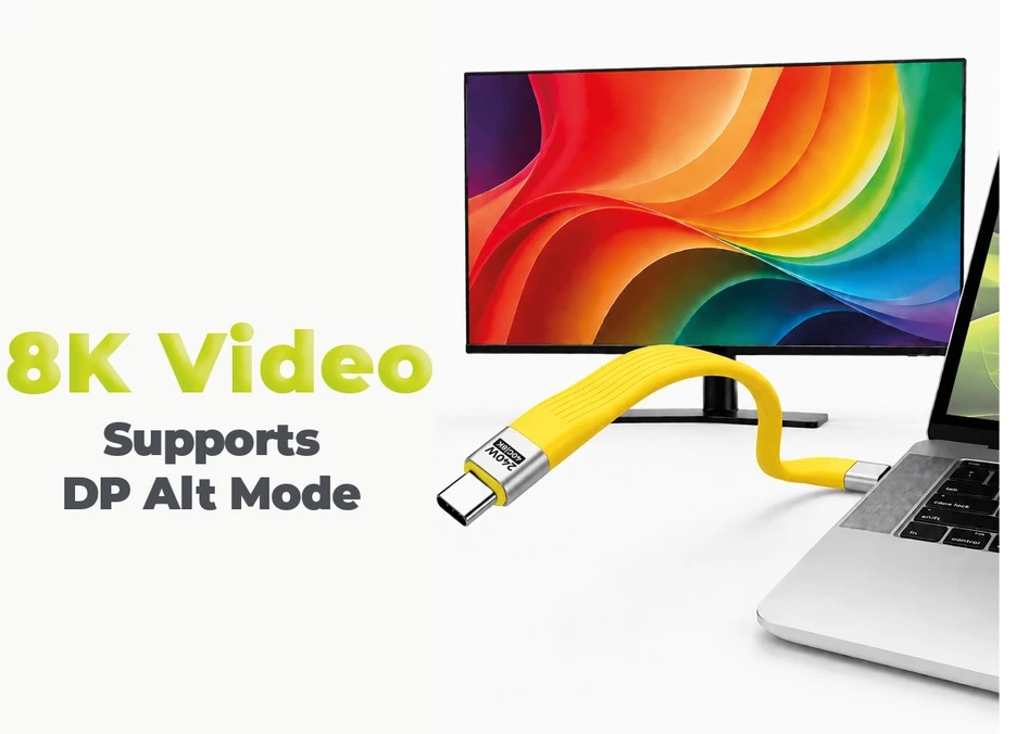 Mobile Origin 240W 40Gbps 8K USB-C Keychain Cable CB17 Geltona