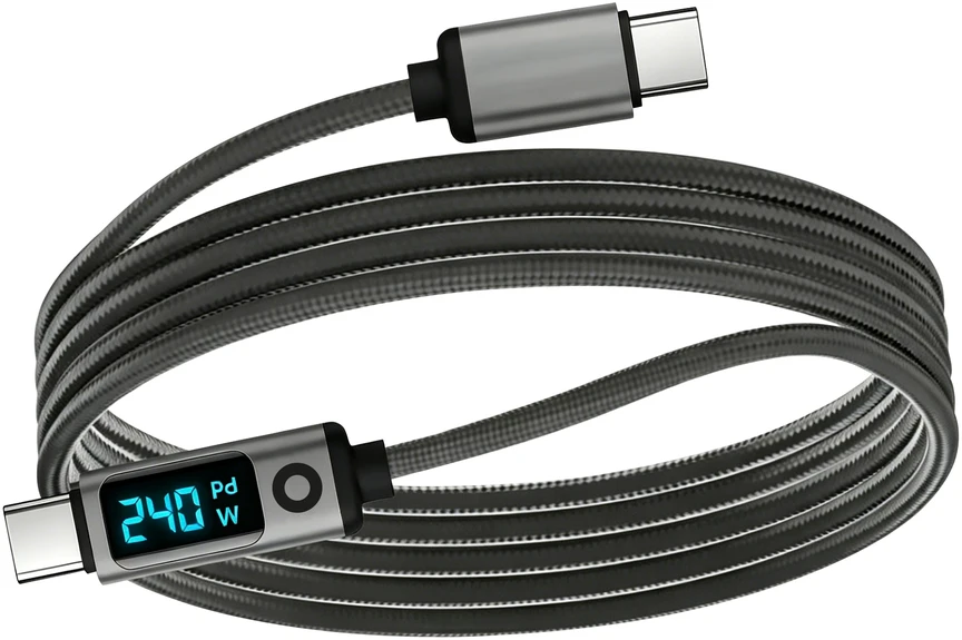 Mobile Origin 240W 80Gbps, 8K/60Hz LED Ekranas USB-C Cable 1.5m CB18