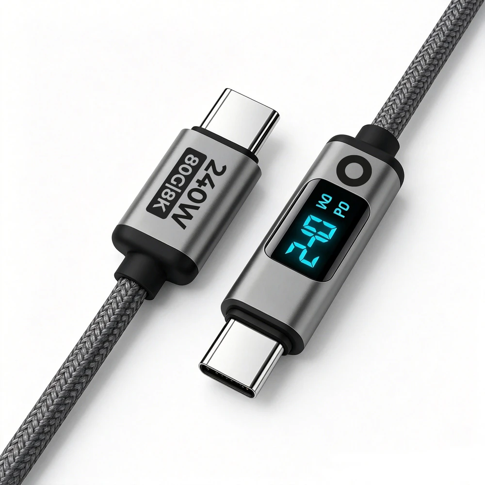Mobile Origin 240W 80Gbps, 8K/60Hz LED Ekranas USB-C Cable 1.5m CB18
