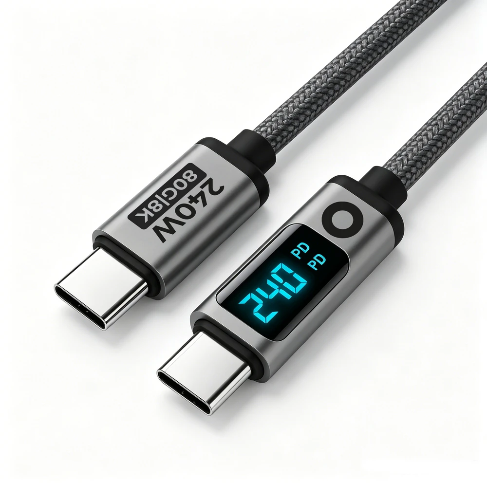 Mobile Origin 240W 80Gbps, 8K/60Hz LED Ekranas USB-C Cable 1.5m CB18