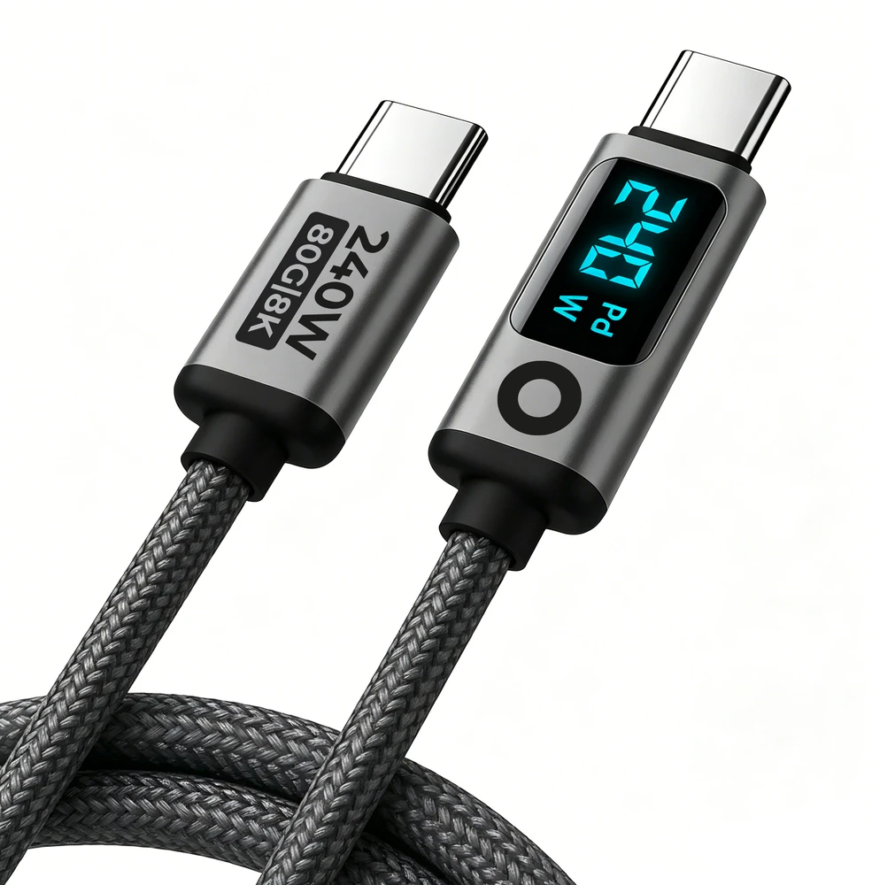 Mobile Origin 240W 80Gbps, 8K/60Hz LED Ekranas USB-C Cable 1.5m CB18
