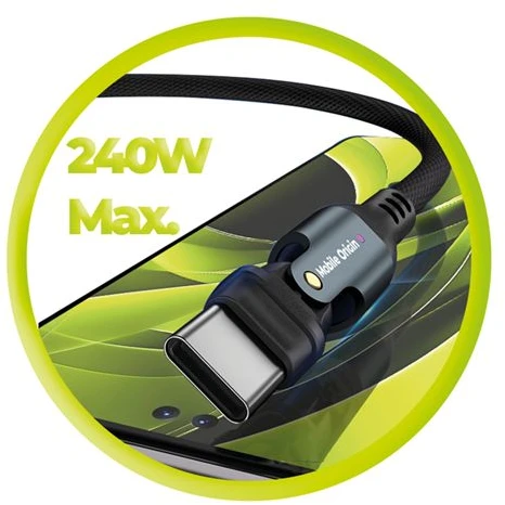 Mobile Origin 240W besisukantis USB-C–USB-C laidas CB3