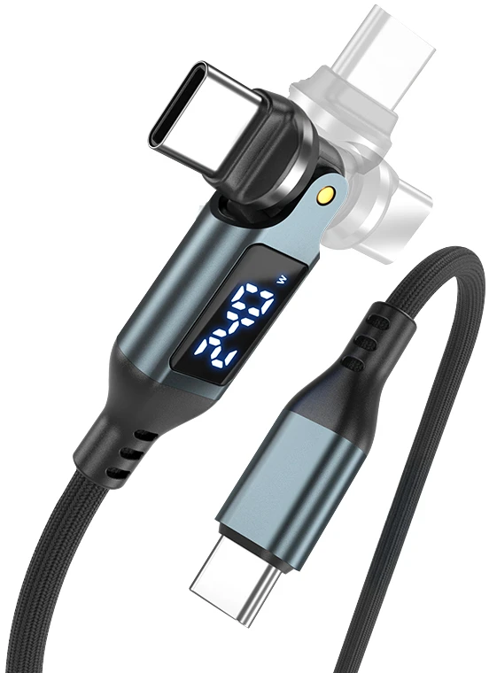 Mobile Origin 240W Ekranas 540° Rotating USB-C to USB-C Cable 1.8 m CB16