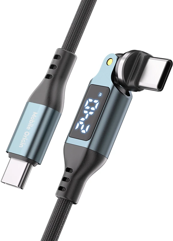 Mobile Origin 240W Ekranas 540° Rotating USB-C to USB-C Cable 1.8 m CB16