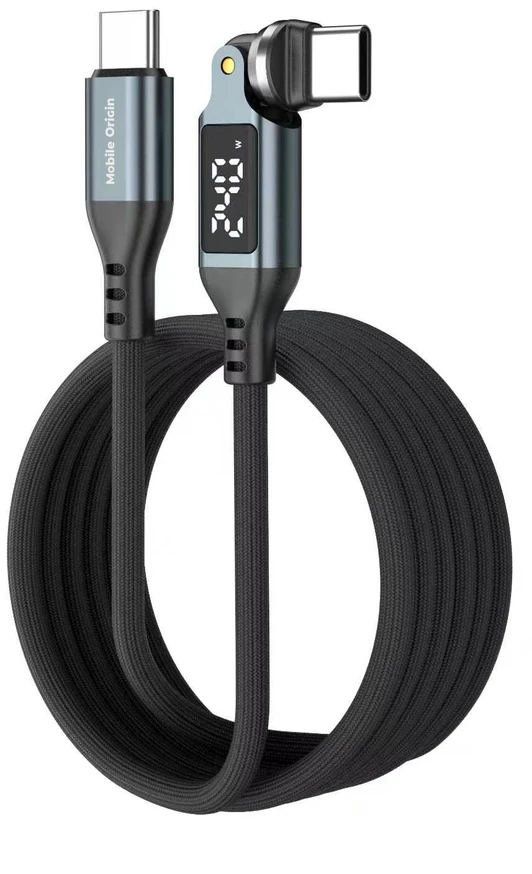 Mobile Origin 240W Ekranas 540° Rotating USB-C to USB-C Cable 1.8 m CB16
