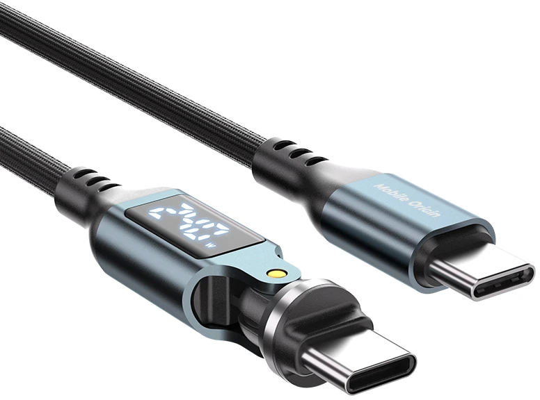 Mobile Origin 240W Ekranas 540° Rotating USB-C to USB-C Cable 1.8 m CB16