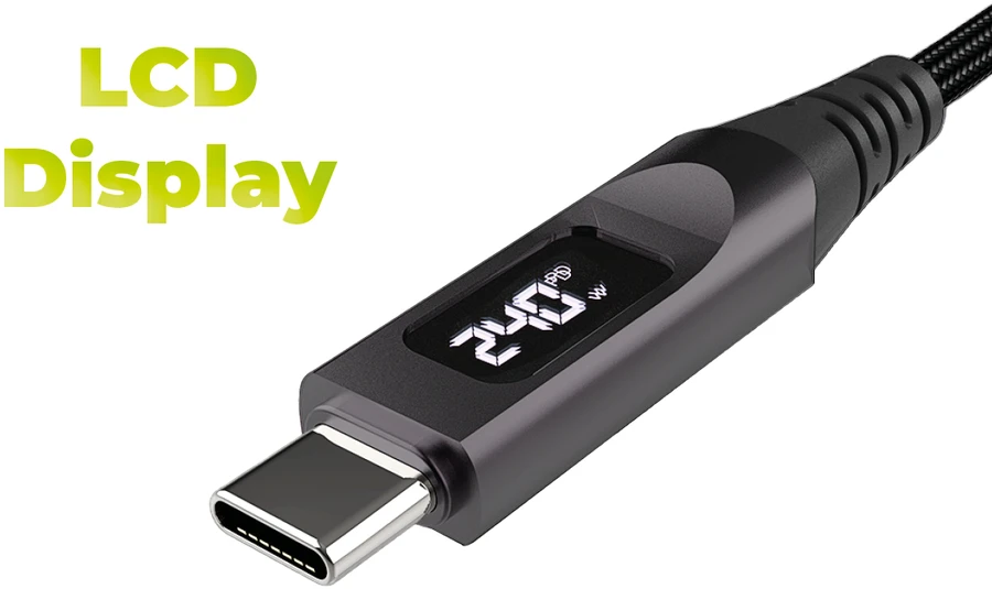 „Mobile Origin“ 240 W „Ekranas“ USB-C į USB-C laidas, 1,5 m, CB4