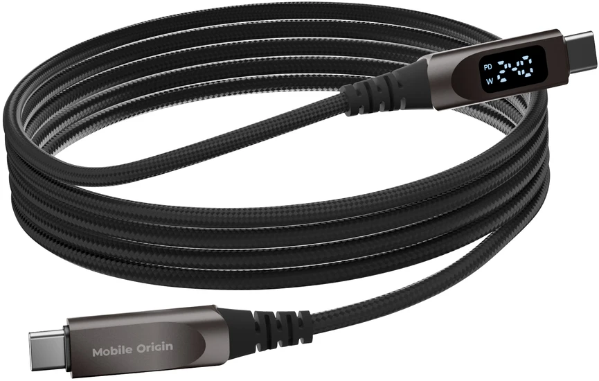 „Mobile Origin“ 240 W „Ekranas“ USB-C į USB-C laidas, 1,5 m, CB4