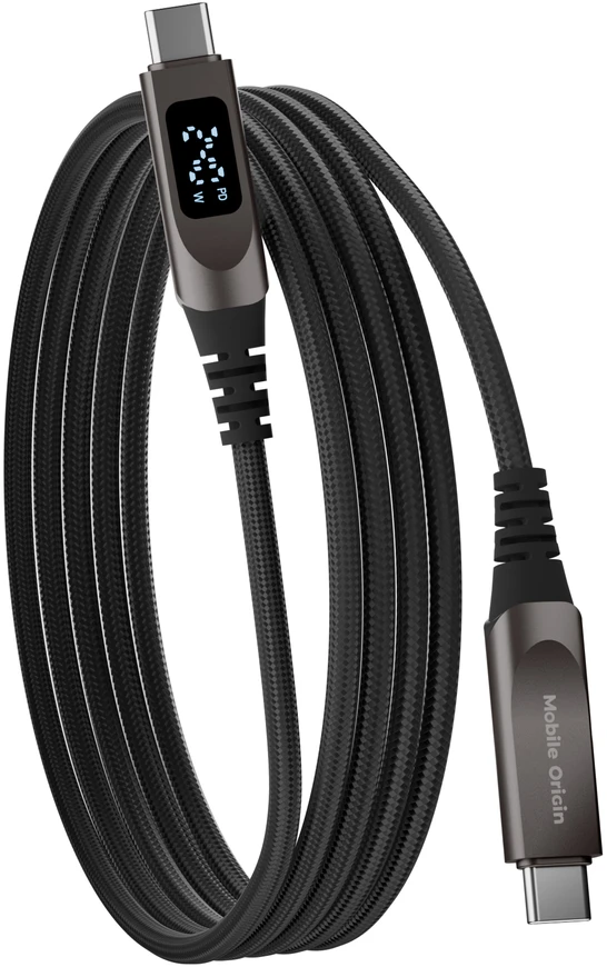 „Mobile Origin“ 240 W „Ekranas“ USB-C į USB-C laidas, 1,5 m, CB4