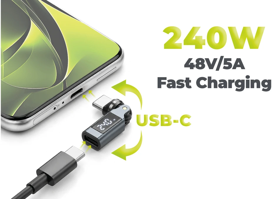 Mobile Origin 240W Ekranas USB-C Rotation 540° Adapteris CB15