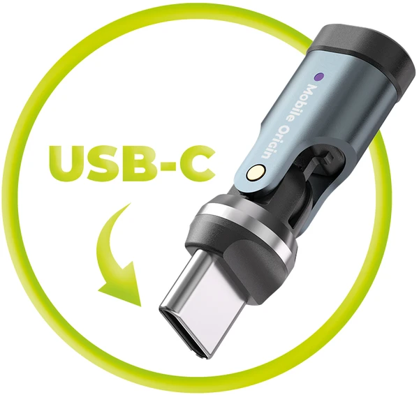 „Mobile Origin“ 240 W USB-C adapteris su 540° sukimosi funkcija, CB13