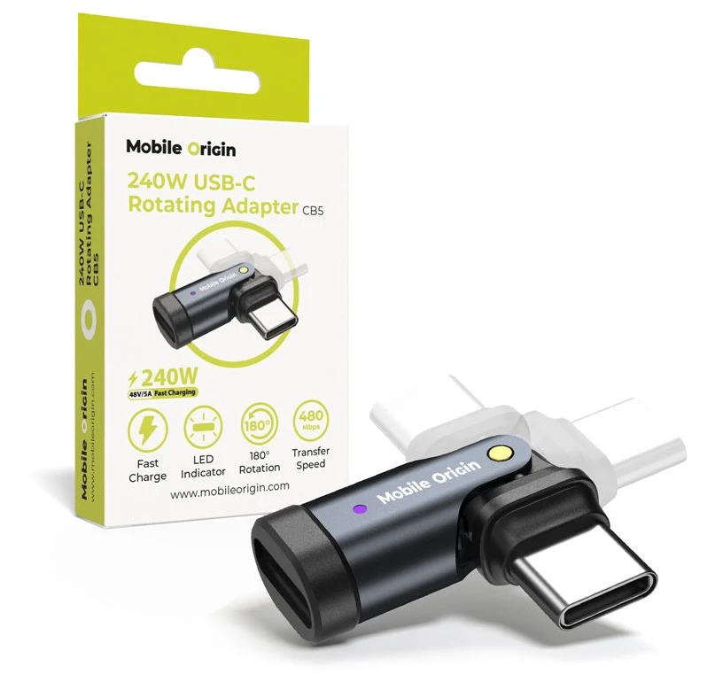 „Mobile Origin“ 240 W USB-C rotacinis adapteris CB5