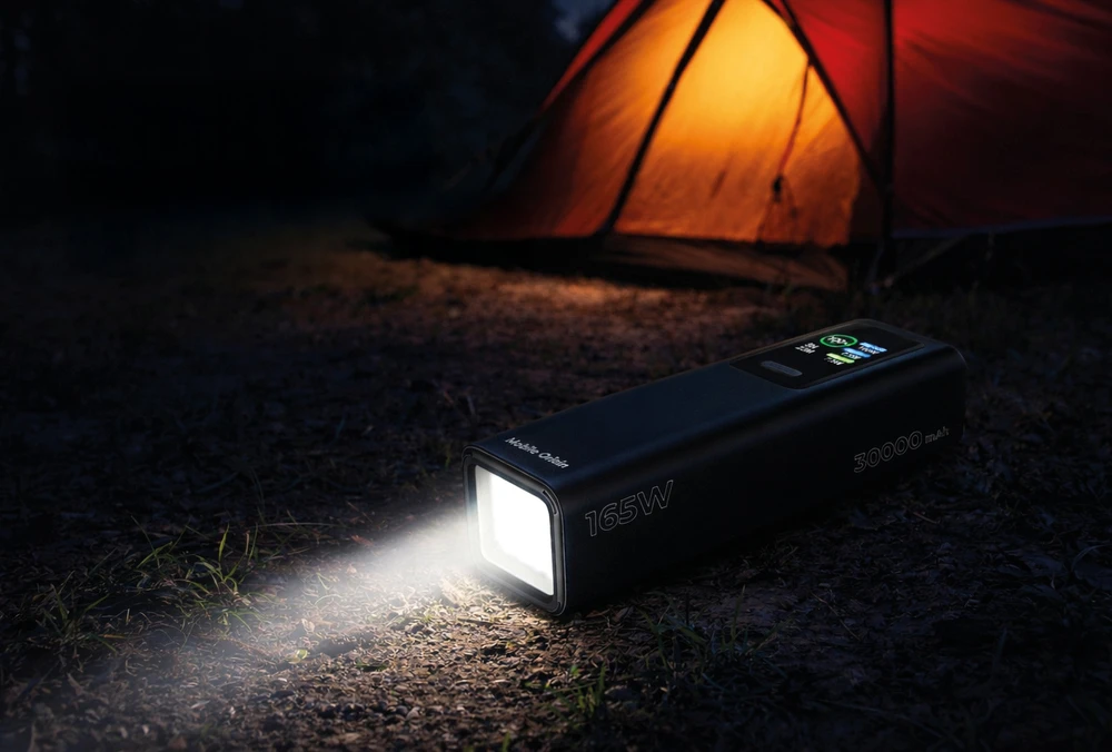 Mobile Origin 30000 mAh išorinė baterija su TFT ekranu ir žibintuvėliu PB17 – 2x USB-C + USB-A