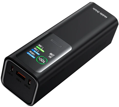 Mobile Origin 30000 mAh išorinė baterija su TFT ekranu ir žibintuvėliu PB17 – 2x USB-C + USB-A