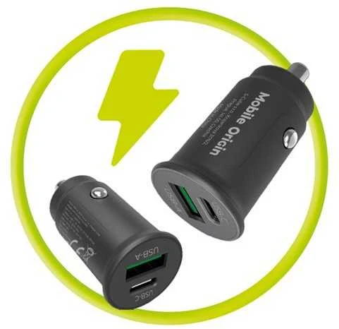 Automobilinis įkroviklis Mobile Origin 30W Super Car Charger CA19 - USB-C, USB-A